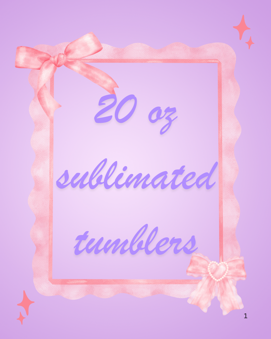 20 oz sublimation tumblers