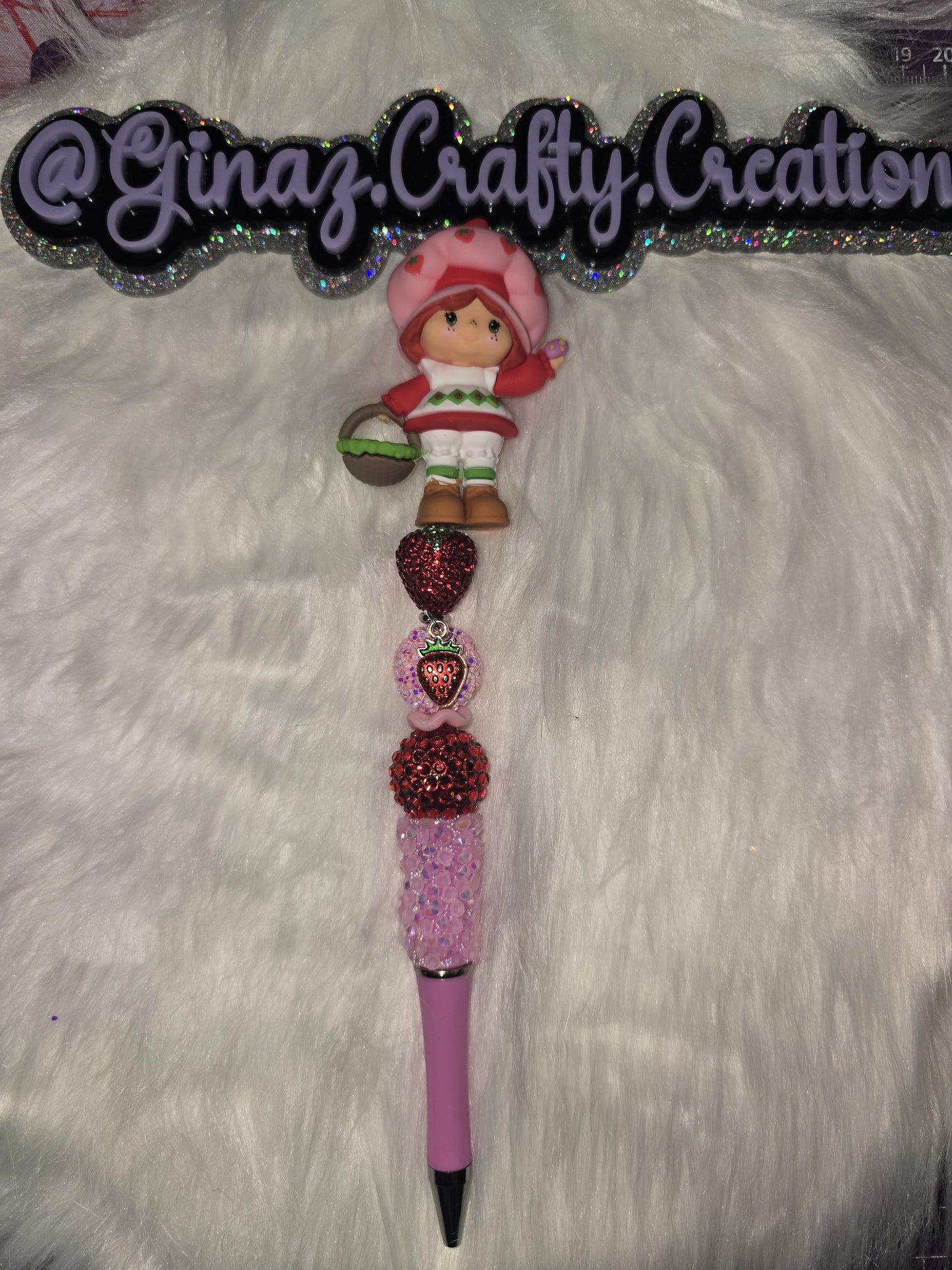 Strawberry shortcake beaded pens