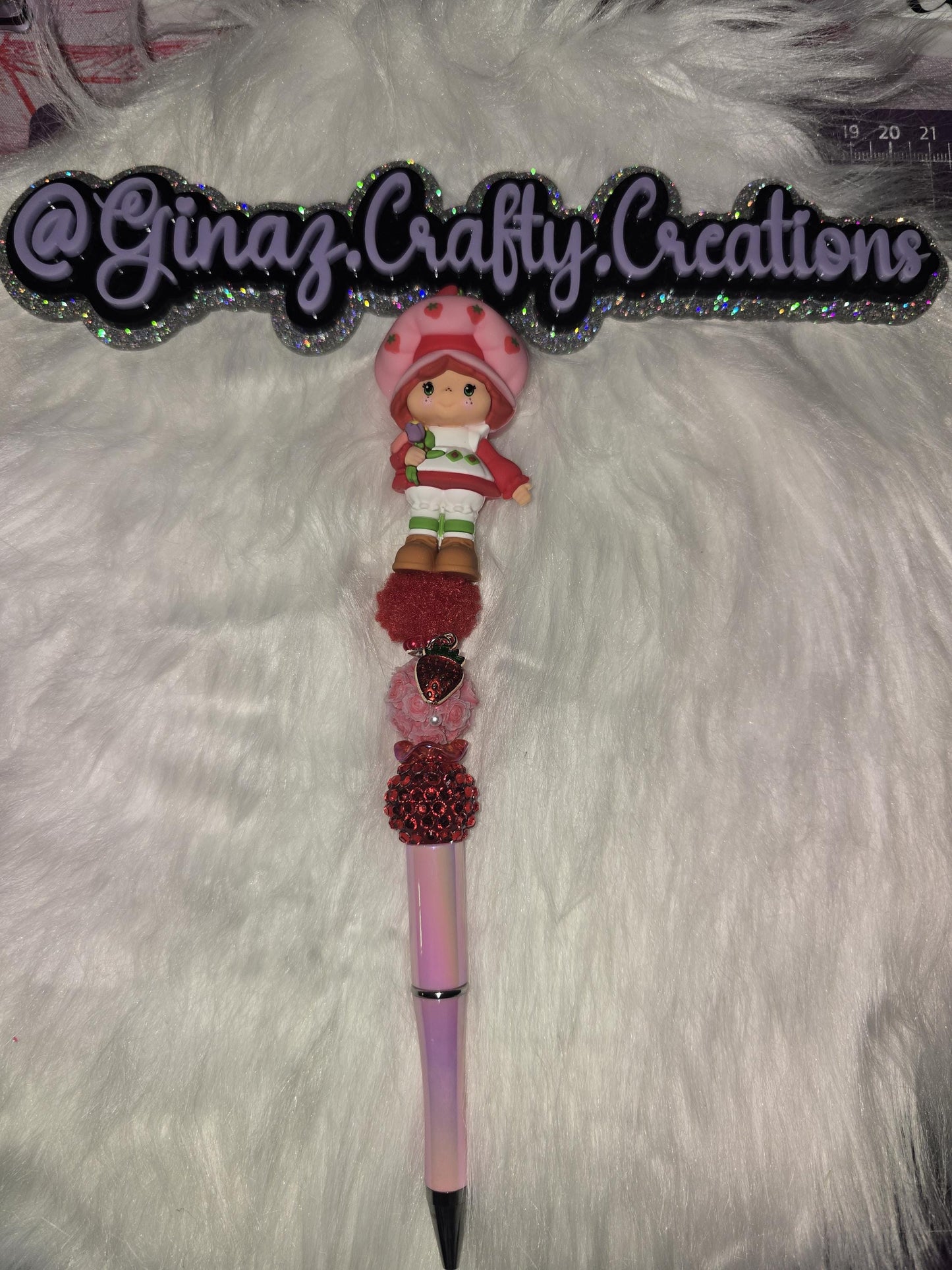 Strawberry shortcake beaded pens
