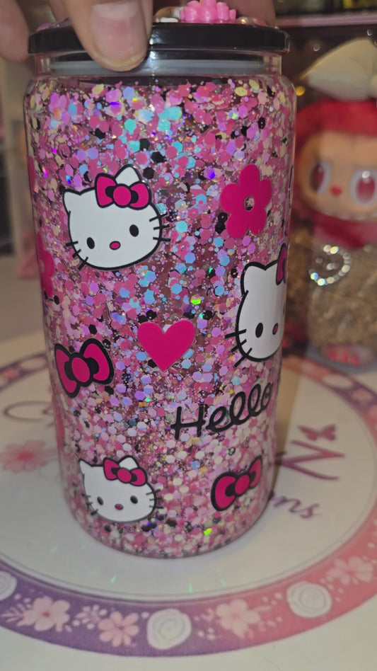 HK glass snowglobe tumbler